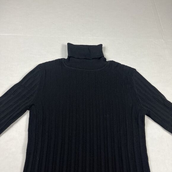 Missoni Turtleneck Knit Sweater Long Sleeve Black Sleek Luxe Pullover Size 4/6 - Picture 3 of 11